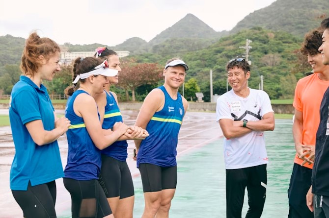 Ukrainian Para Triathletes join Japanese National team training camp